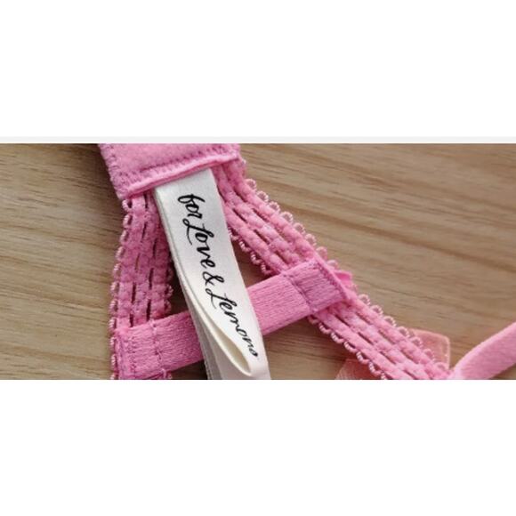 NWT For Love and Lemons Doily Heart bra 36C - Picture 7 of 7